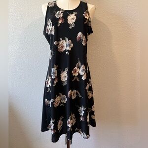 Vintage 90s floral flare dress